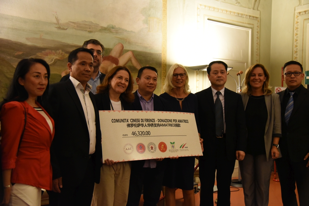 Terremoto, dalla comunità cinese di Firenze 46 mila euro per Amatrice