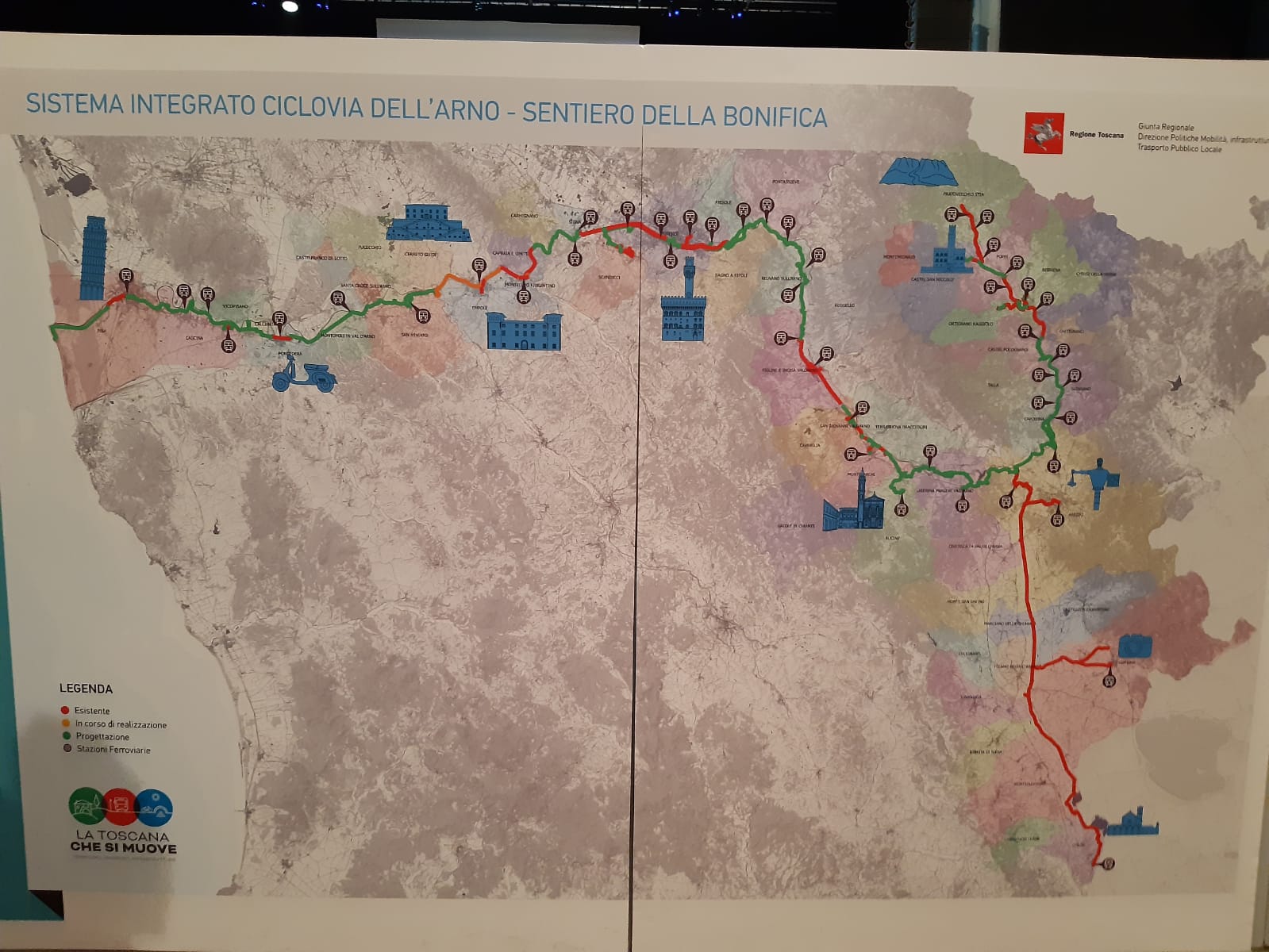Immagine Ciclopista dell'Arno-Sentiero della Bonifica: un percorso da 400 km e 36 milioni di investimenti