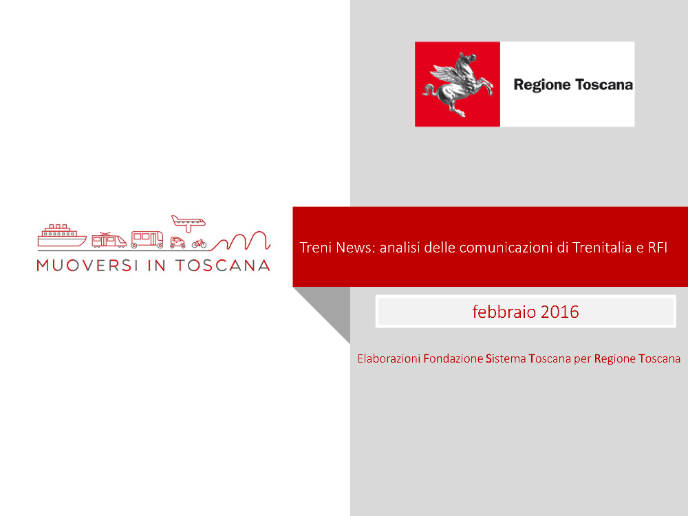 Analisi delle comunicazioni di Trenitalia e RFI.