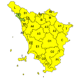 Vento forte, codice giallo fino alla mezzanotte del 17 aprile