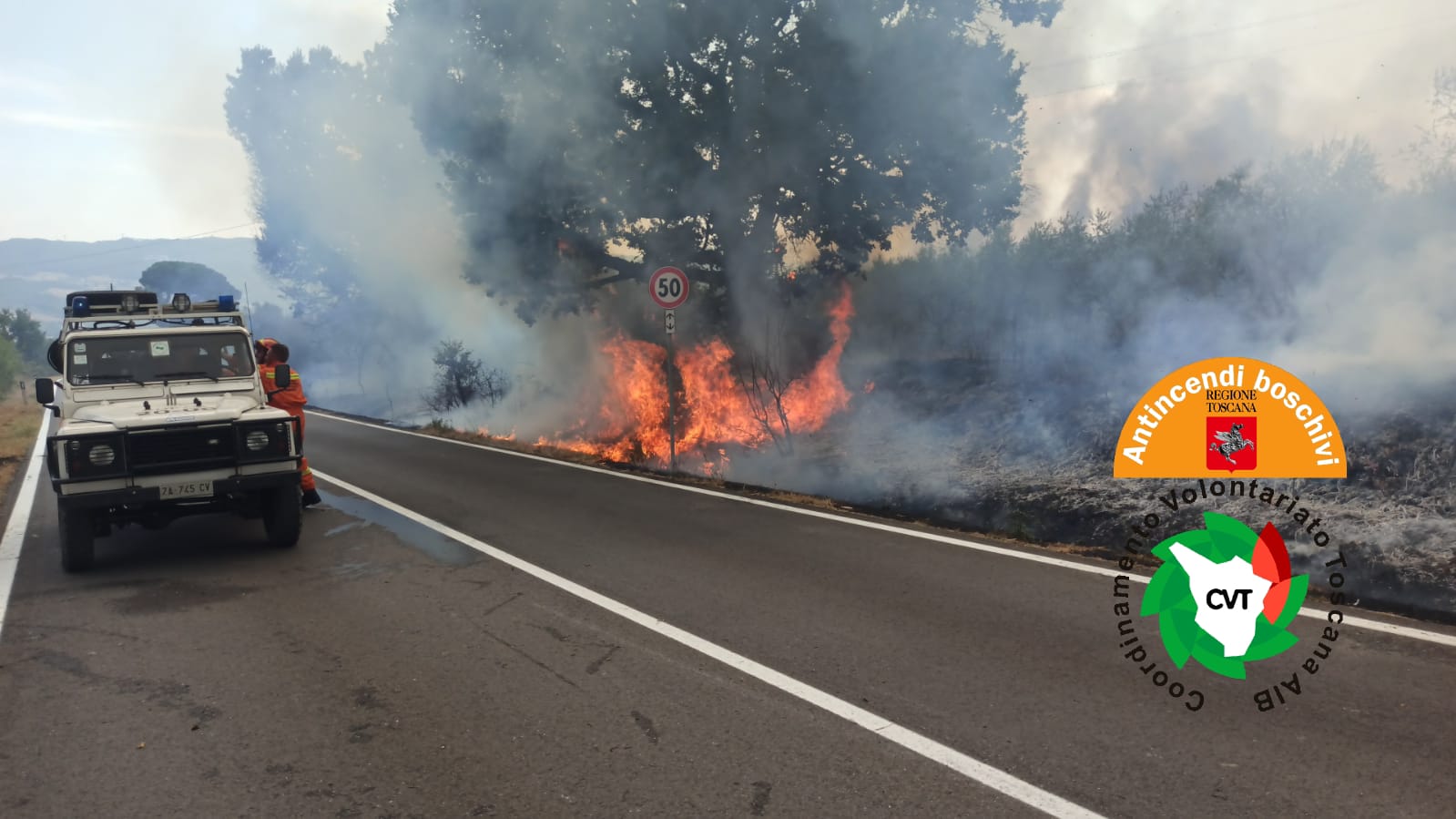 Sotto controllo gli incendi di Montecatini Valdicecina, Pomarance e Scarlino