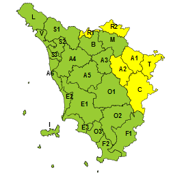 Codice giallo per ghiaccio il 7 dicembre nelle zone appenniniche nordorientali