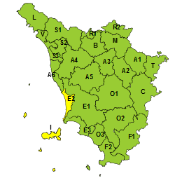 Costa etrusca e isole, codice giallo per vento e mareggiate sabato 1 aprile 