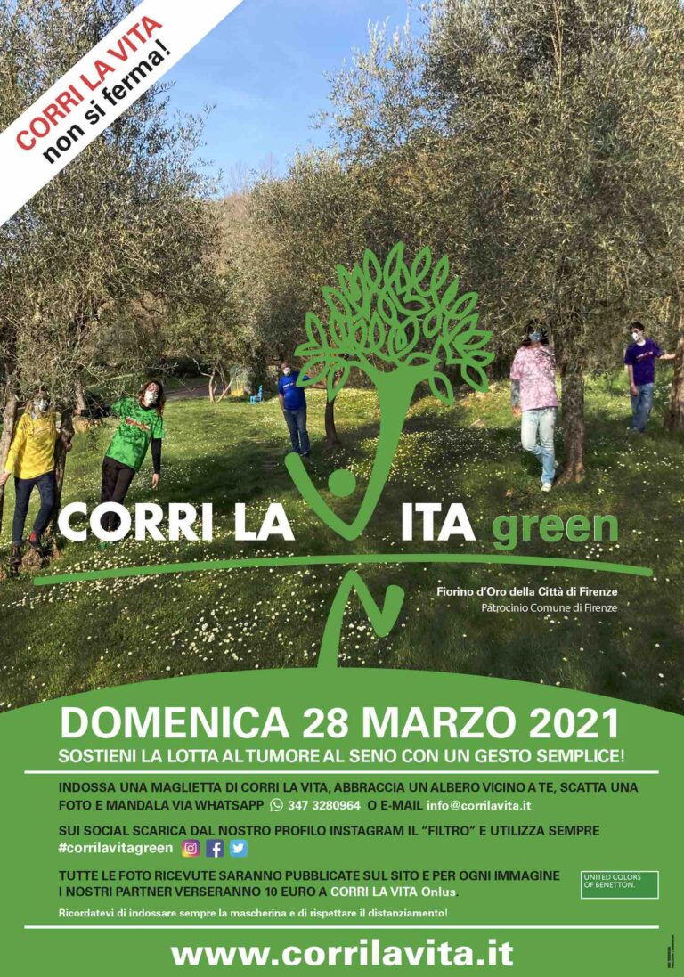 Corri La Vita green, domenica 28 marzo 