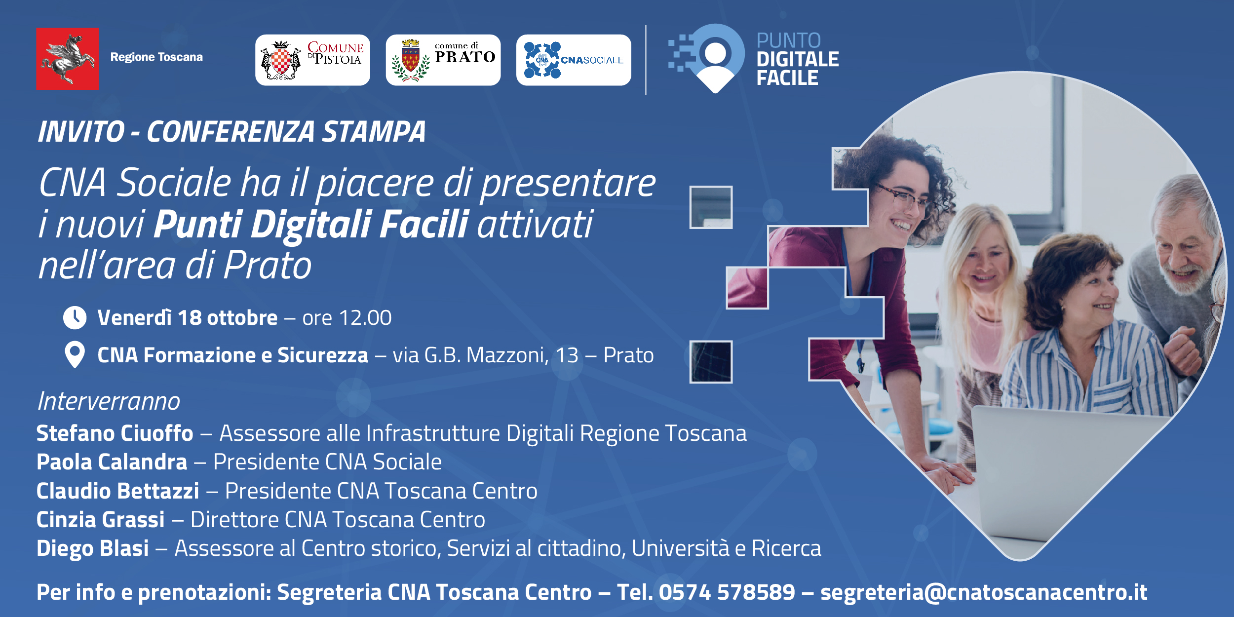 Aprono due nuovi Punti Digitale Facile a Prato: inaugurazione venerdì 18 ottobre