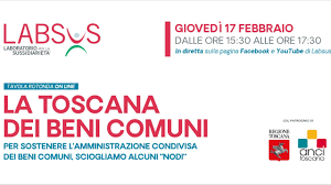 La Toscana dei beni comuni, giovedì 17 febbraio tavola rotonda online