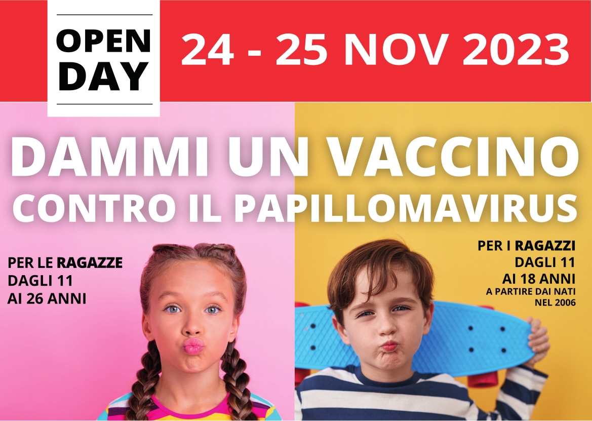 Papilloma virus, open day il 24 e 25 novembre