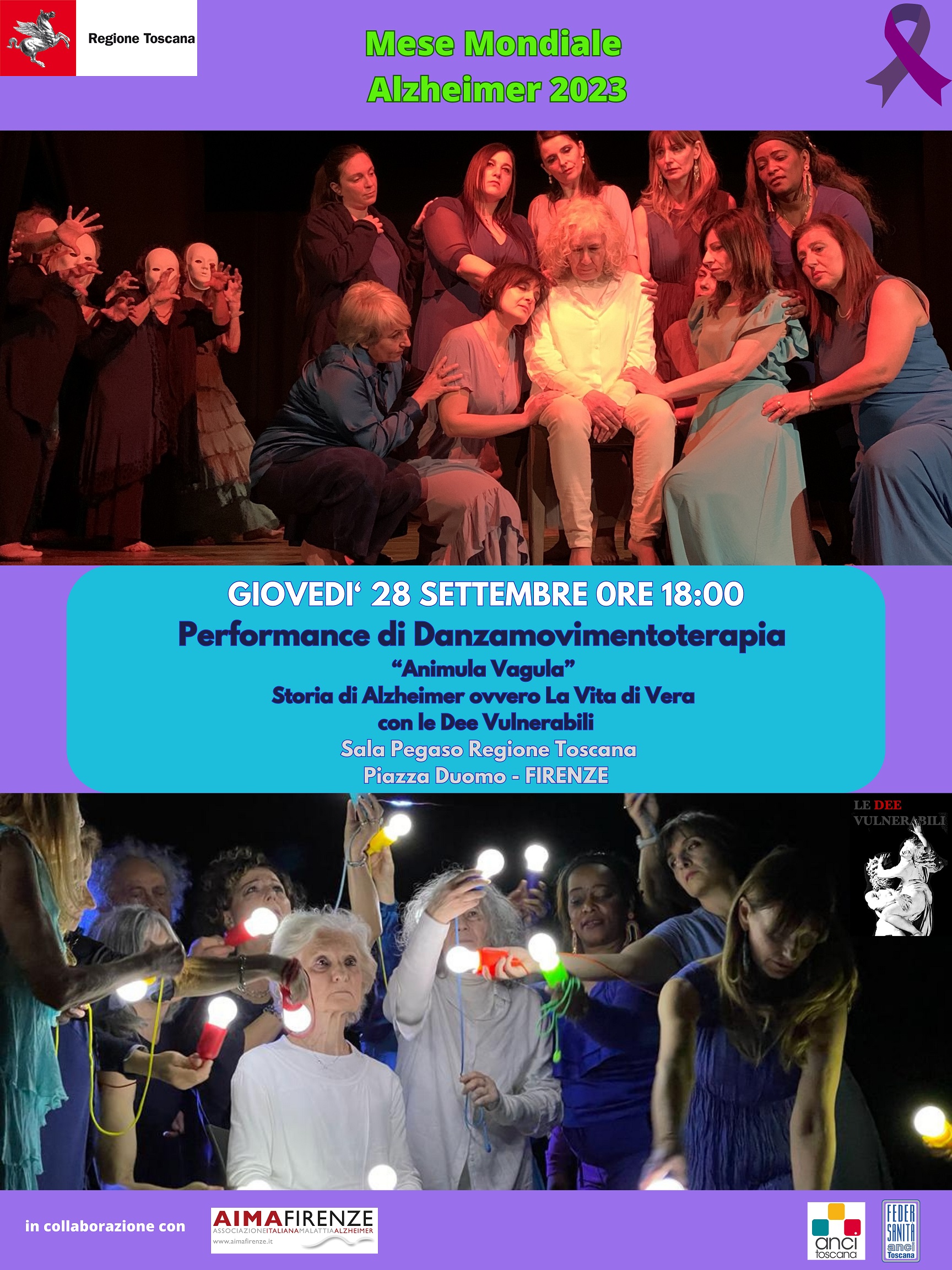 “Mese mondiale dell’Alzheimer”, giovedì 28 performance in palazzo Strozzi Sacrati