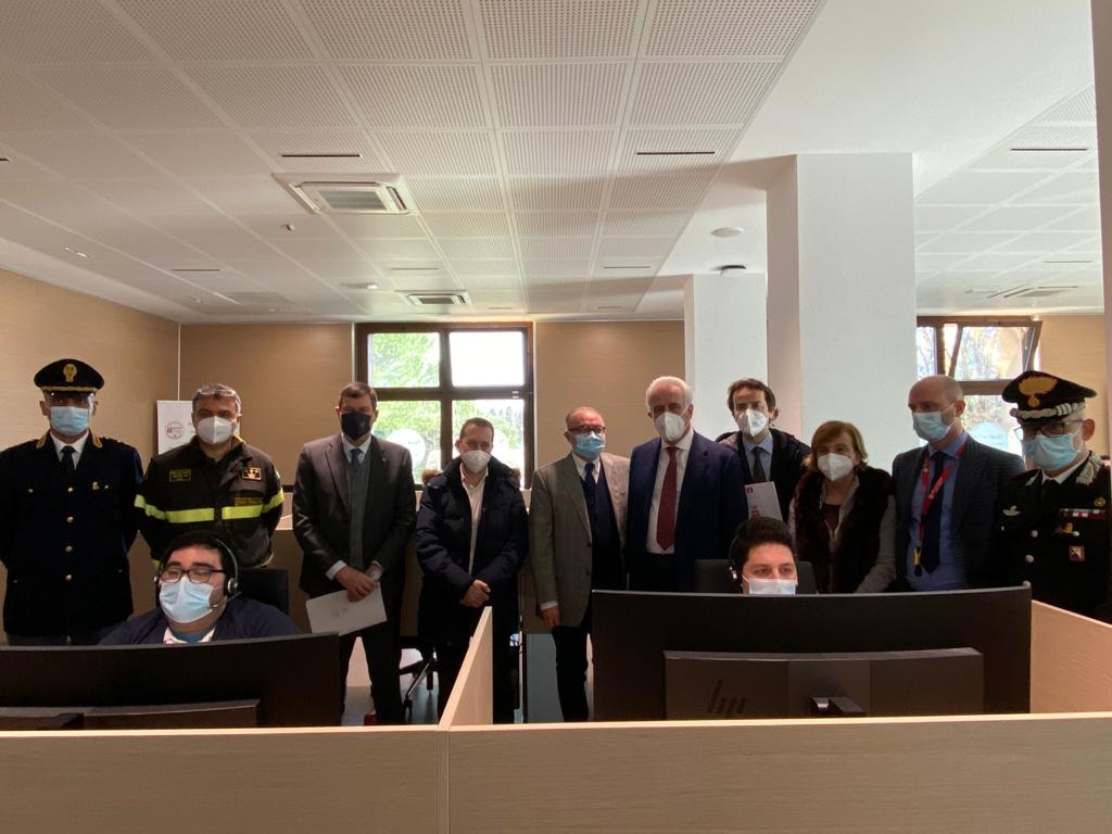 Giani in visita alla centrale unica per la giornata europea del 112