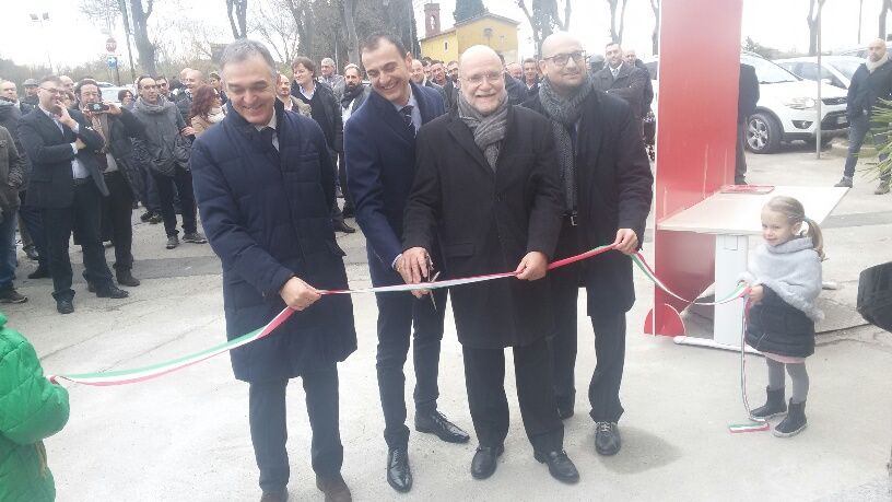 Rossi a Pontedera all'inaugurazione della sede di CFT: