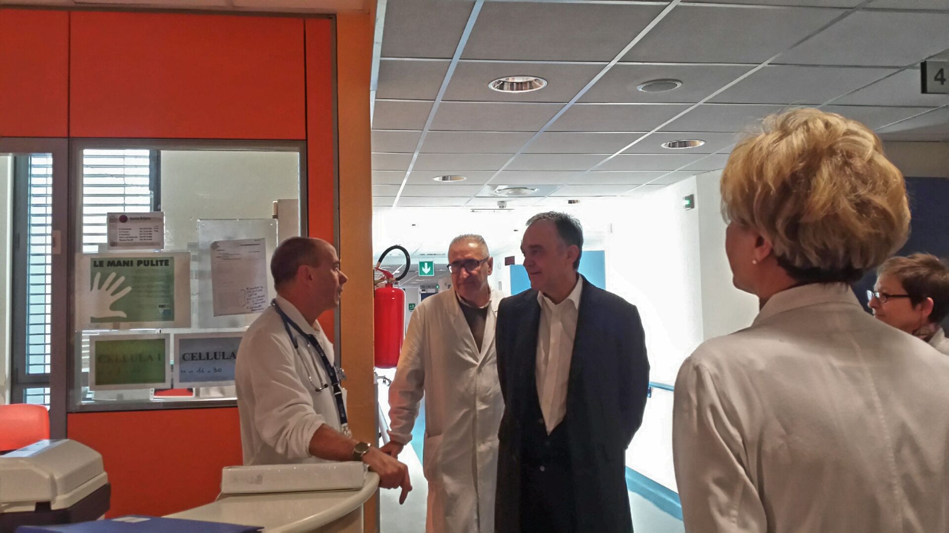 La prima visita del presidente Rossi all'ospedale San Luca in funzione