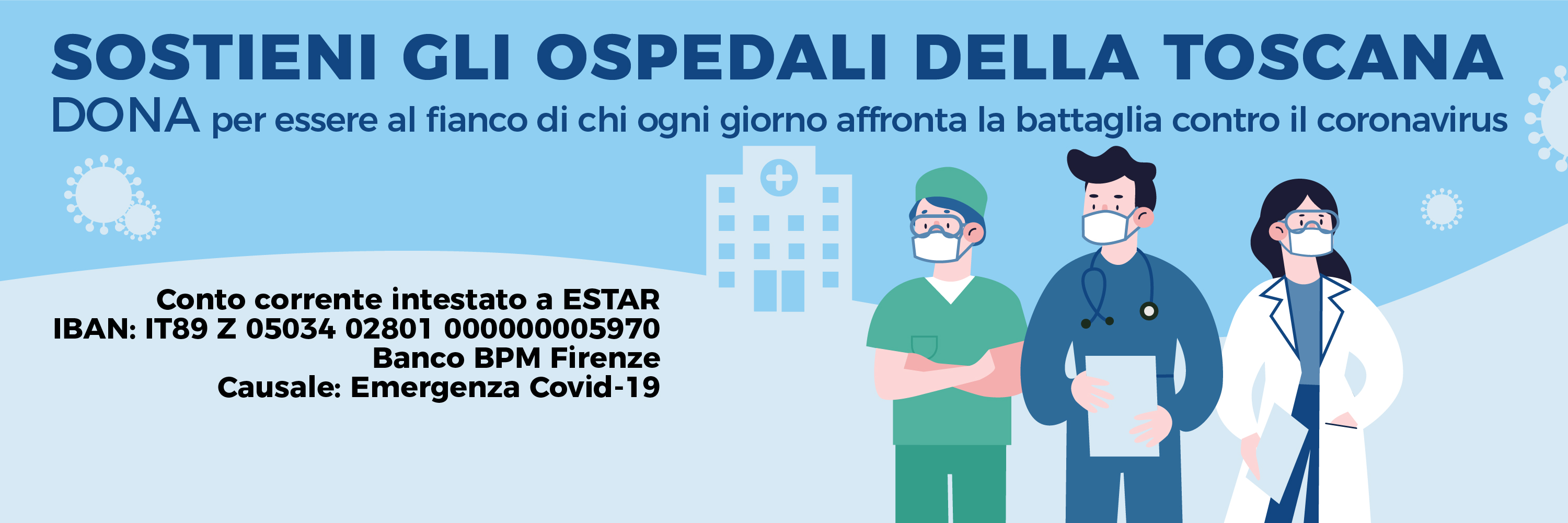 Coronavirus, raccolti 650mila euro grazie alla campagna “Sostieni gli ospedali toscani”