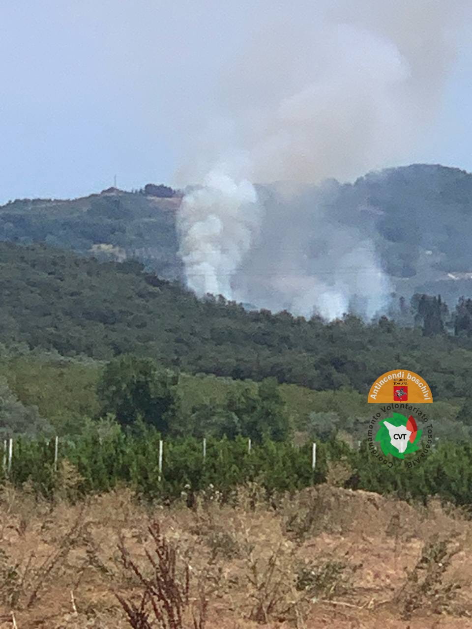 Roccastrada, grande lavoro delle squadre a terra e di due elicotteri, incendio boschivo sotto controllo