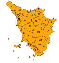 Allerta arancione  per temporali forti su tutta la Toscana fino alle 8 di sabato 1 luglio