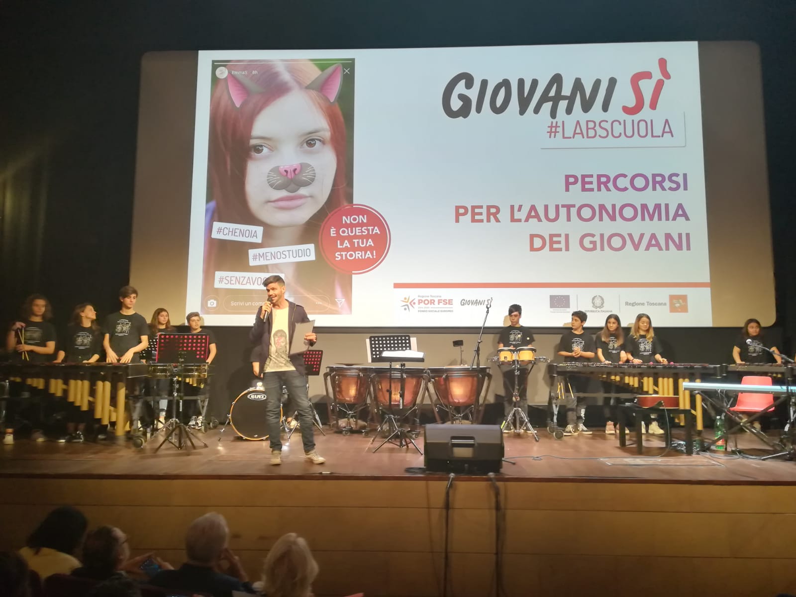 Giovanisì #LabScuola, platea di giovanissimi all'evento finale con Lorenzo Baglioni come testimonial