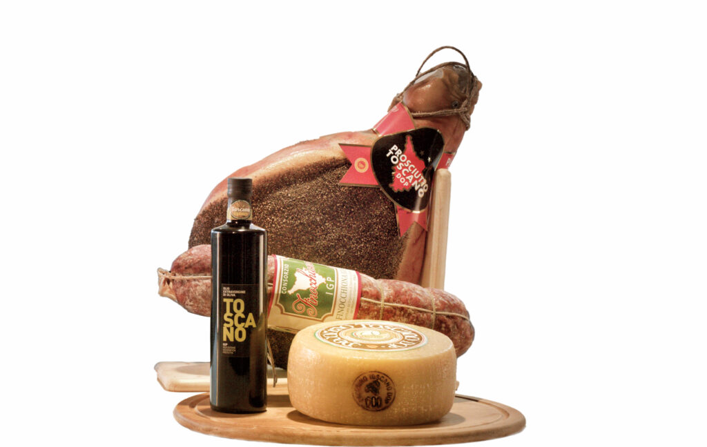 Finocchiona, prosciutto, pecorino, olio evo ambasciatori toscani DOP e IGP in Canada