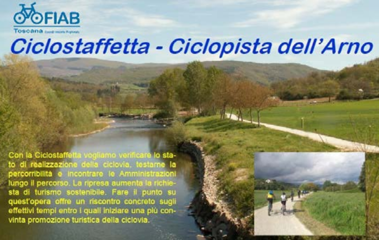 Domenica 26 Ciclostaffetta dell’Arno con l'assessore Baccelli