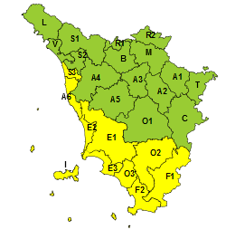Codice giallo esteso fino alla mattinata di lunedì 15 novembre, in arrivo vento e mareggiate