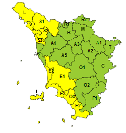 Maltempo, codice giallo per temporali forti a nord e nelle zone costiere centro meridionali