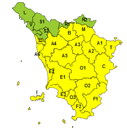 Vento forte di Grecale, codice giallo domenica 24 ottobre su quasi tutta la regione