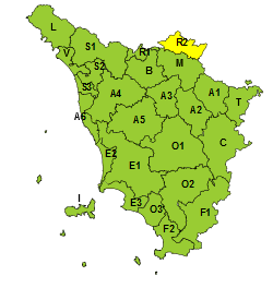 Rischio idrogeologico, codice giallo in alto Mugello esteso fino a domani 26 maggio