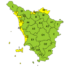 Vento e mareggiate, codice giallo da oggi fino alle ore 24 di sabato 13 marzo