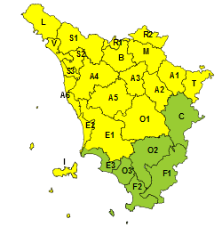 Immagine Maltempo, codice giallo per piogge e temporali dalle 12 di sabato 27 luglio