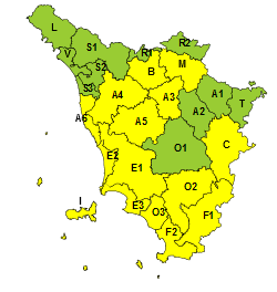 Maltempo, codice giallo per vento su zone meridionali fino a tutto il 20 gennaio