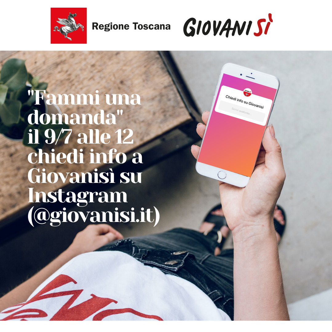 Giovanisì, il 9 luglio nuovo appuntamento Instagram con “Fammi una domanda”