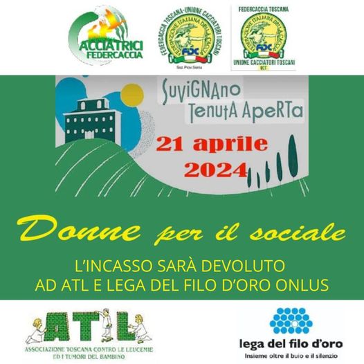 Domenica 21 aprile torna alla tenuta di Suvignano “Donne per il sociale” 
