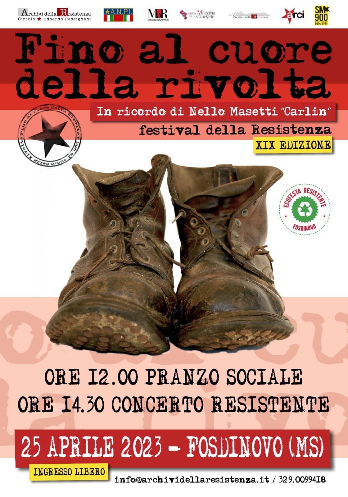 25 aprile, Festival della Resistenza a Fosdinovo (Carrara) 