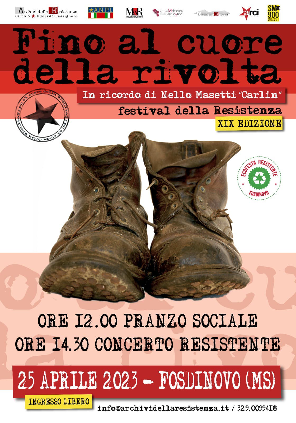 25 aprile, Festival della Resistenza a Fosdinovo (Carrara)