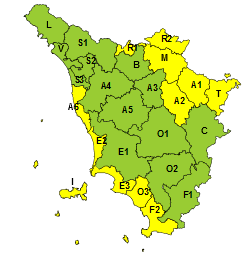 Codice giallo per vento, mareggiate e gelate domenica 22 dicembre