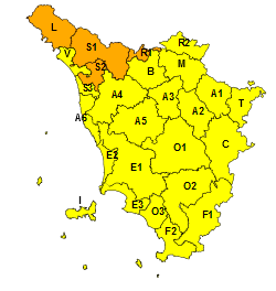 Il 6 gennaio codice arancione per neve sul nord-ovest, codice giallo sul resto della Toscana