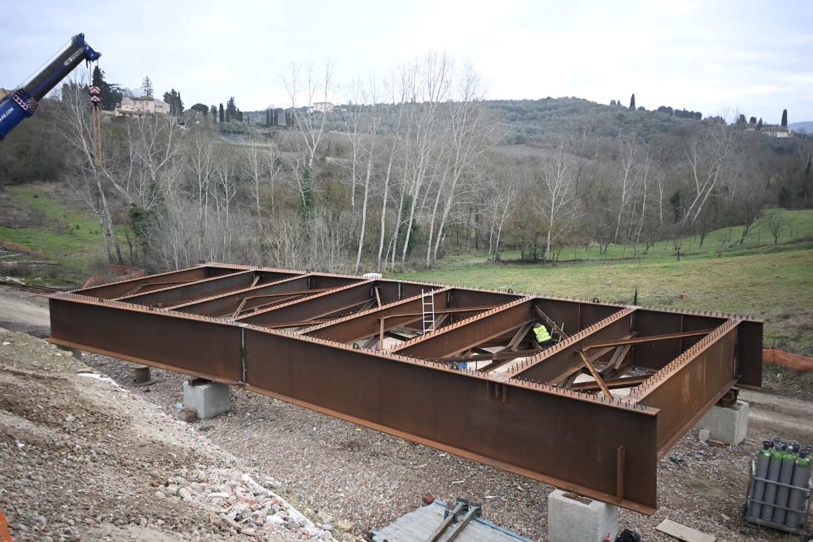 Variante a Chiantigiana: Giani a varo ponte su Borro delle Argille, Comune di Bagno a Ripoli