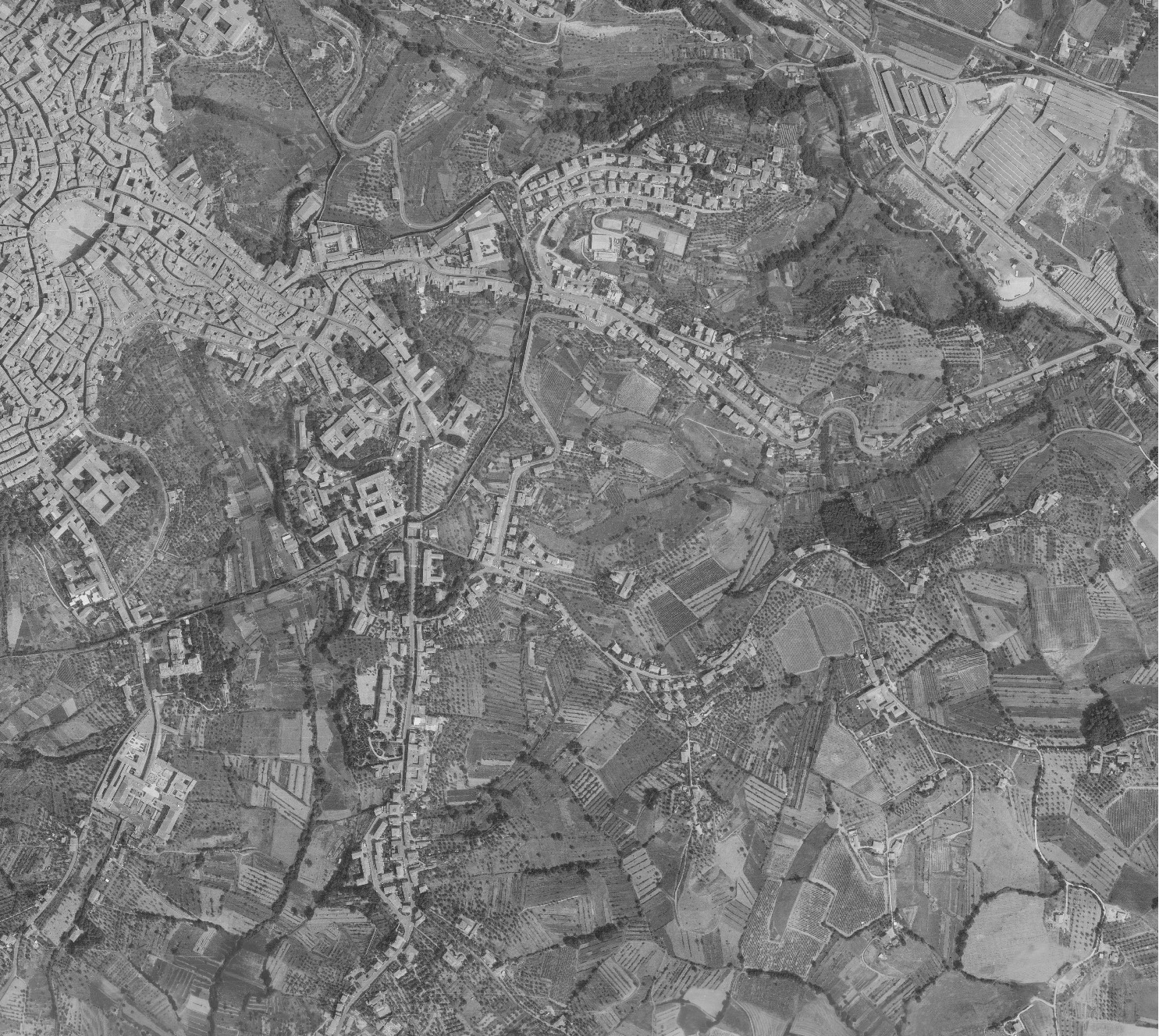 L’assetto del territorio toscano al 1975,le immagini ortorettificate del primo rilievo aereo