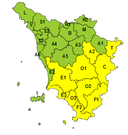 Piogge e temporali, codice giallo fino alle 8 di sabato 23 settembre