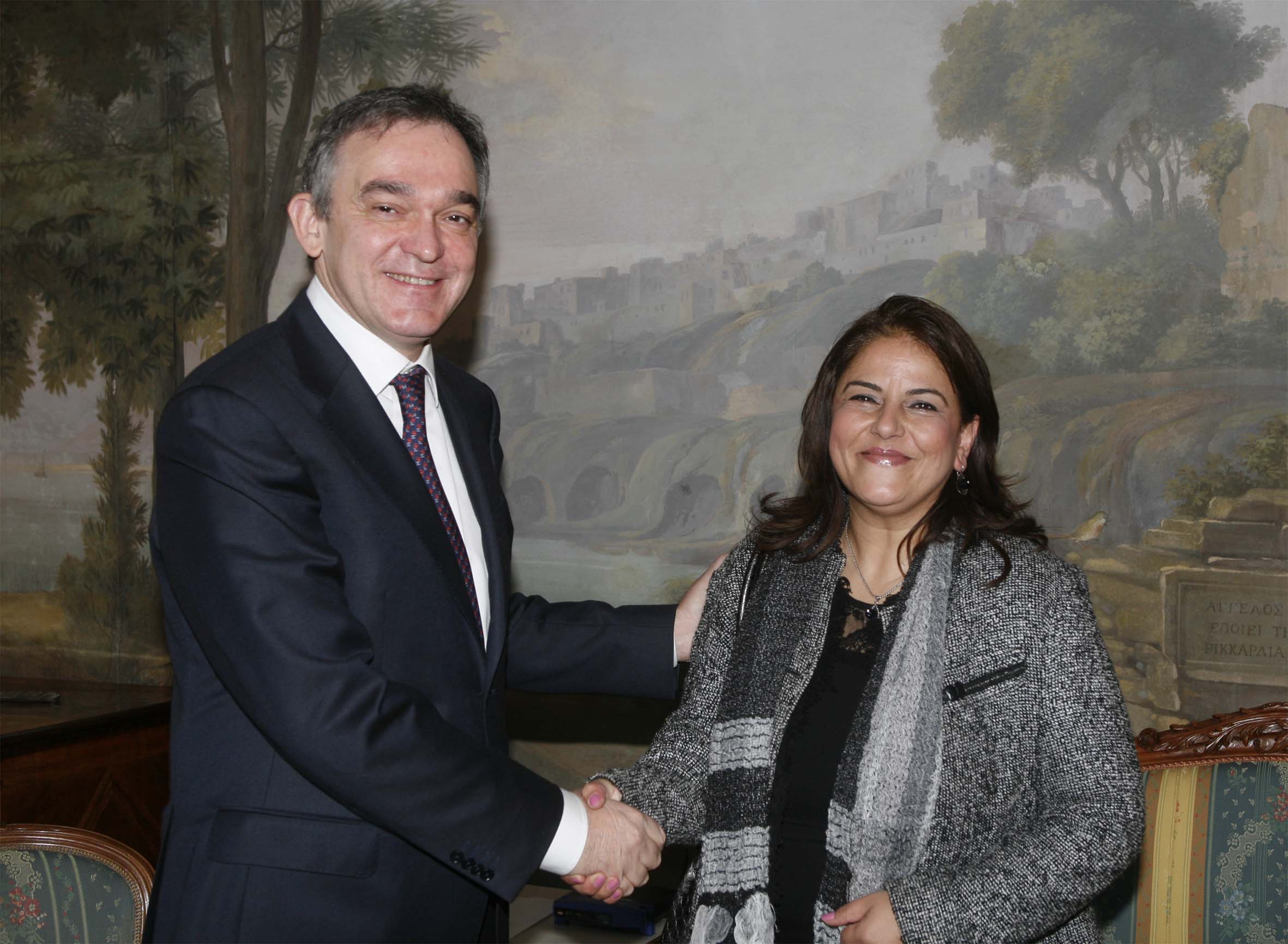 Il presidente incontra il ministro del turismo dell'Autorità Palestinese