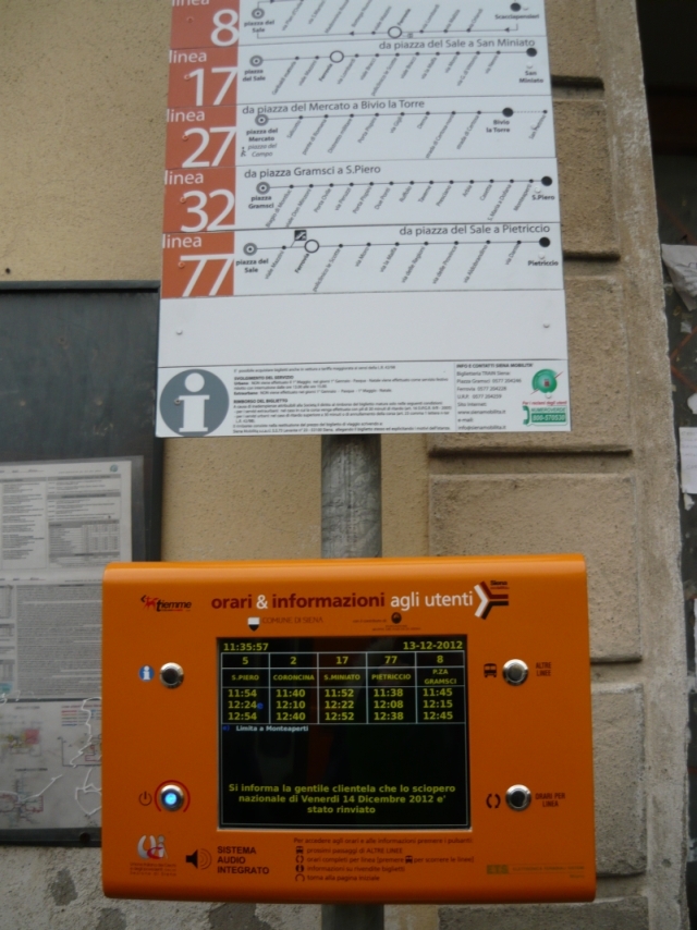Paline con sistema per non vedenti, a Siena il bus diventa più accessibile