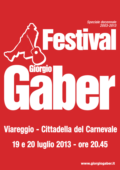 Luglio di eventi in Versilia per il Festival Gaber del decennale dalla scomparsa del Signor G.