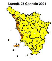 Maltempo: nuova allerta, codice arancione per mareggiate fino al 25 gennaio