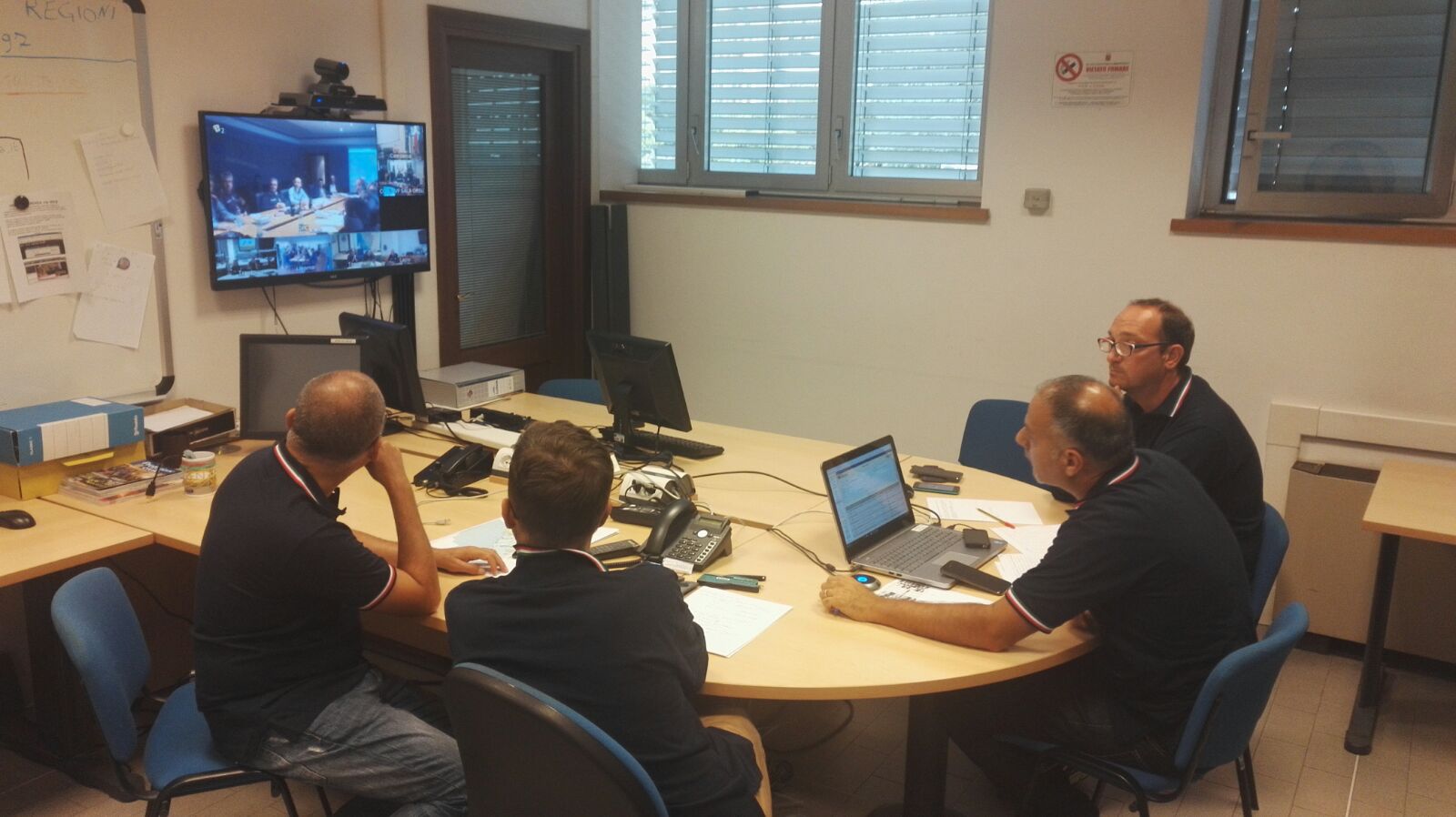 Visita e auguri dell'assessore Fratoni alla Protezione civile nel giorno di Natale