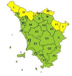 Codice giallo per ghiaccio lungo l’Appennino, dalla Lunigiana fino alla Valtiberina 