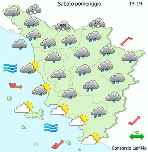 Immagine Meteo, la Soup proroga il codice giallo fino alle 20 di oggi