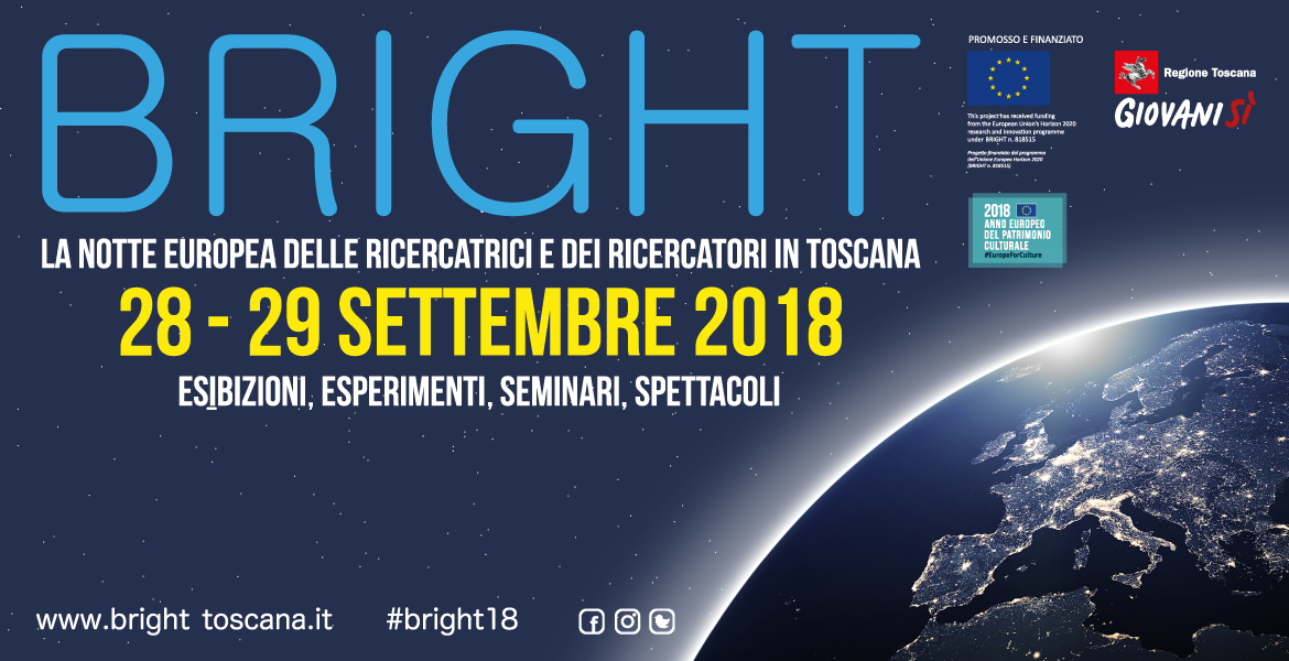 Bright 2018, conferenza stampa il 18 settembre per la Notte dei ricercatori in Toscana