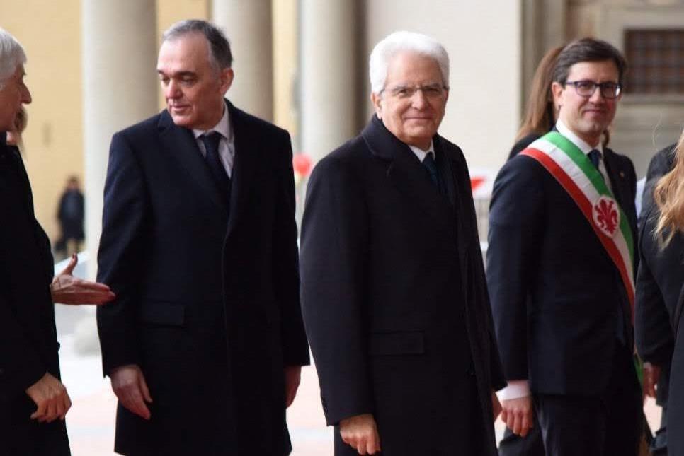 Rossi con Mattarella agli Innocenti: 