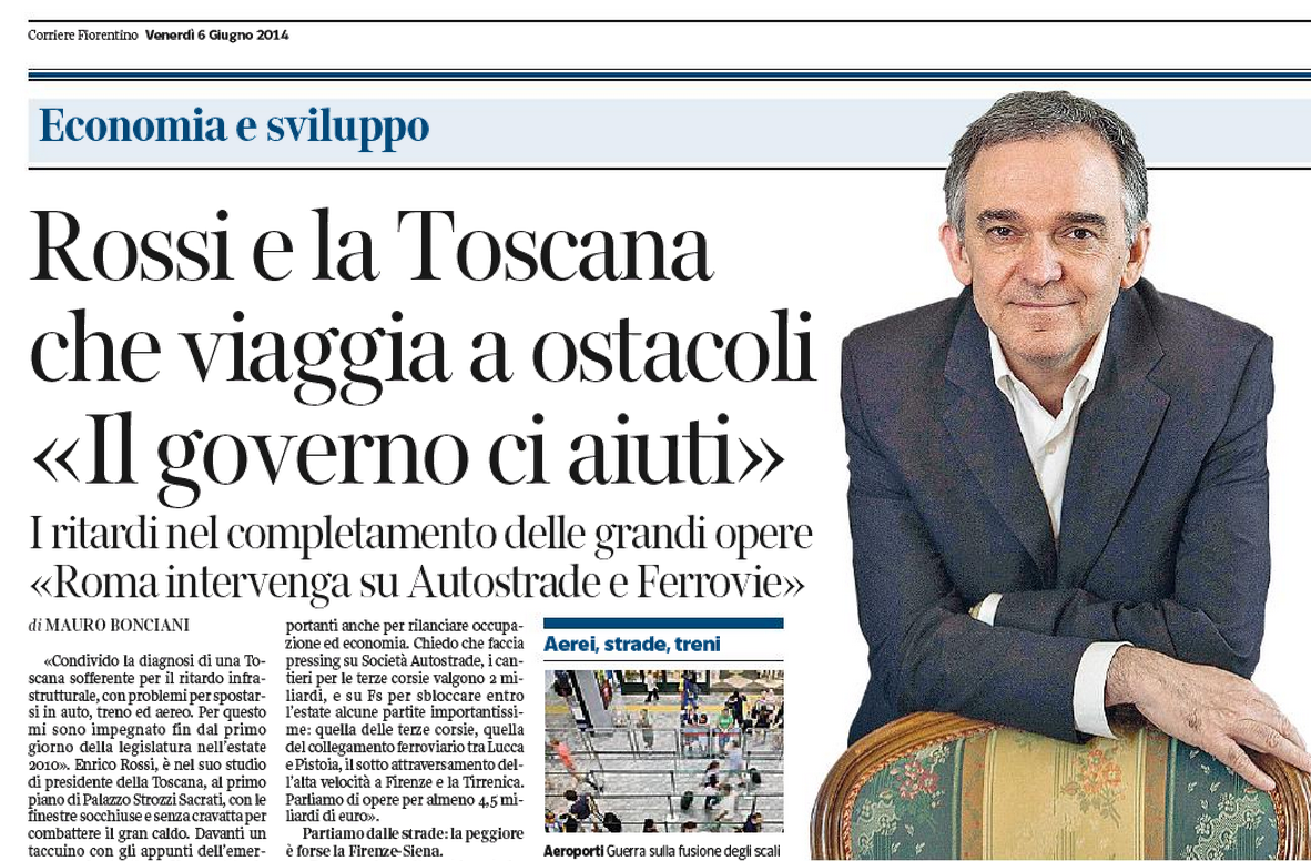 Rossi e la Toscana che viaggia a ostacoli
