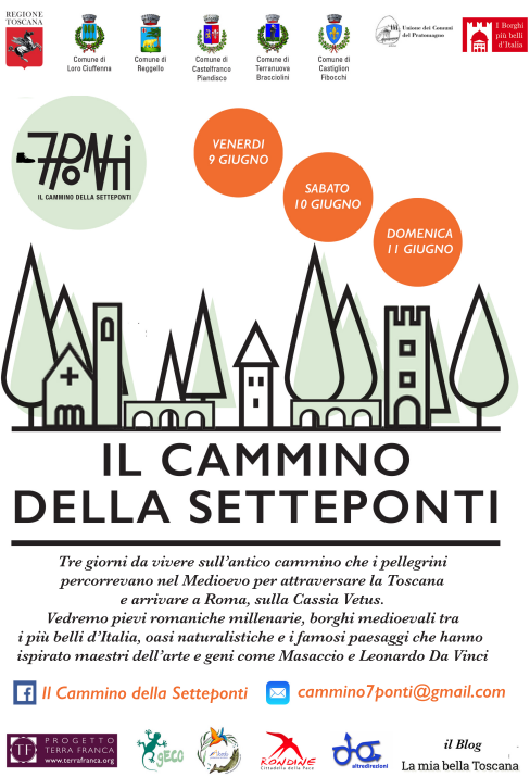 Turismo, il 30 maggio alle 12 presentazione de 'Il Cammino della Setteponti' 2017