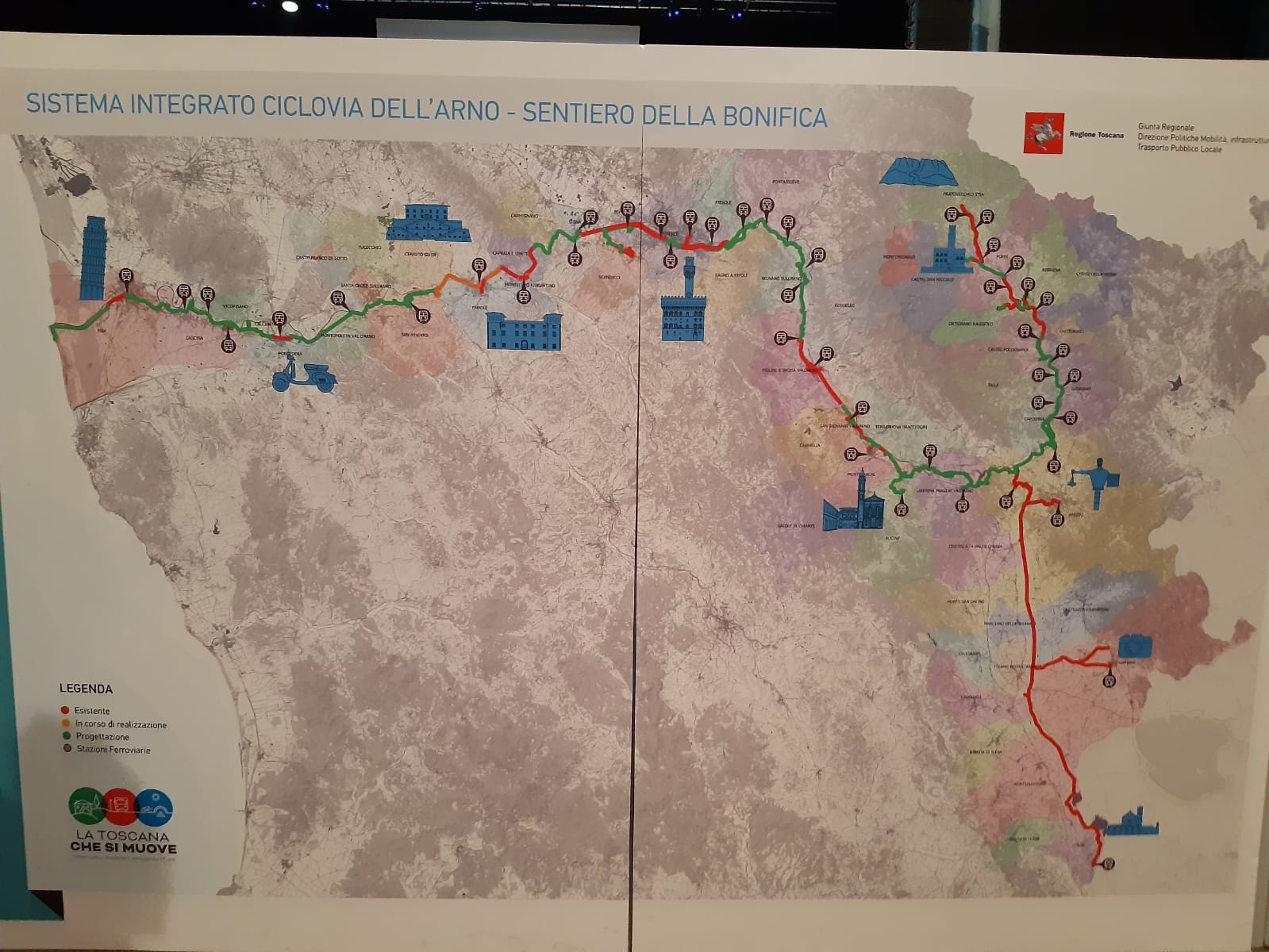 Ciclopista dell'Arno-Sentiero della Bonifica: un percorso da 400 km e 36 milioni di investimenti