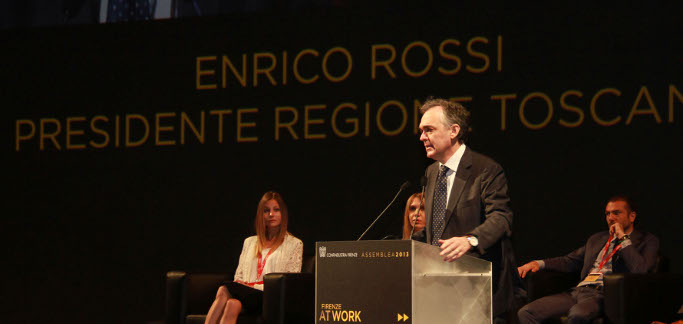 Rossi a Confindustria Firenze. 'Il lavoro al centro'